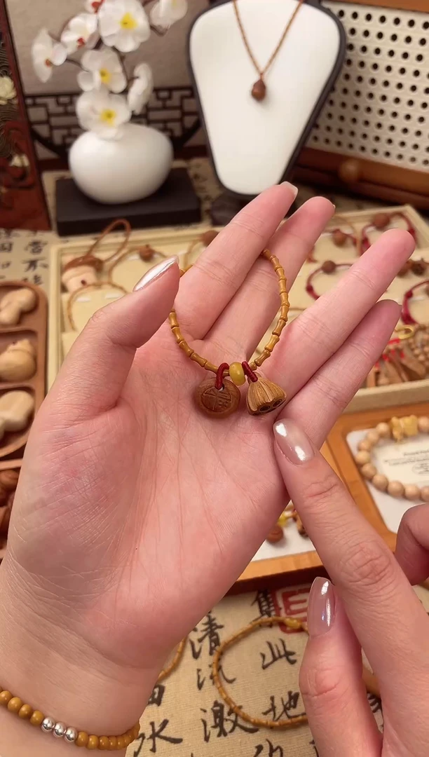 手串桃核竹节手串一物一拍好运连连款