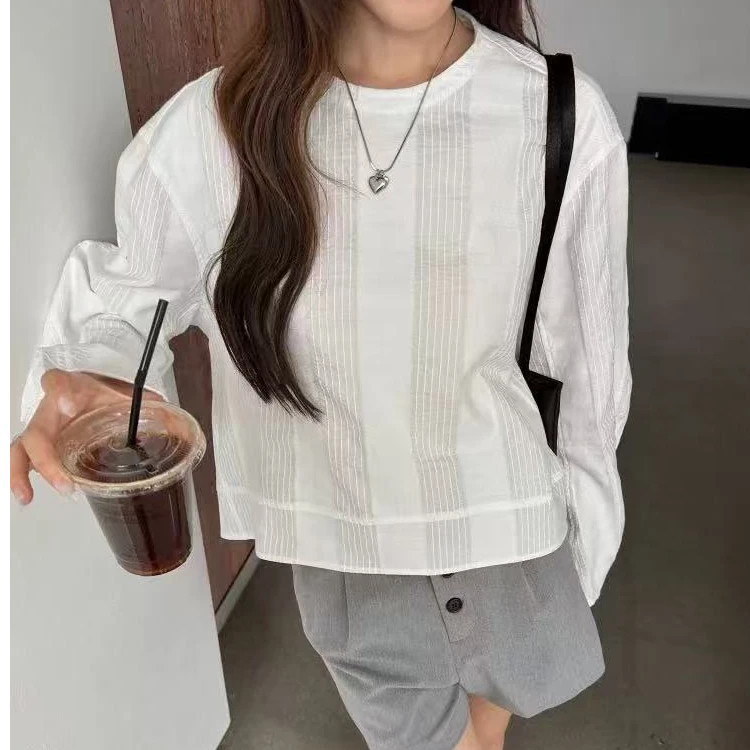 XMM.【特制肌理感棉衬衣】时尚衬衫百搭潮流显瘦洋气宽松休闲-HZ869