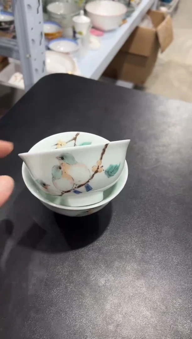 杯子骨瓷（简装）5寸 小鸟碗 两个