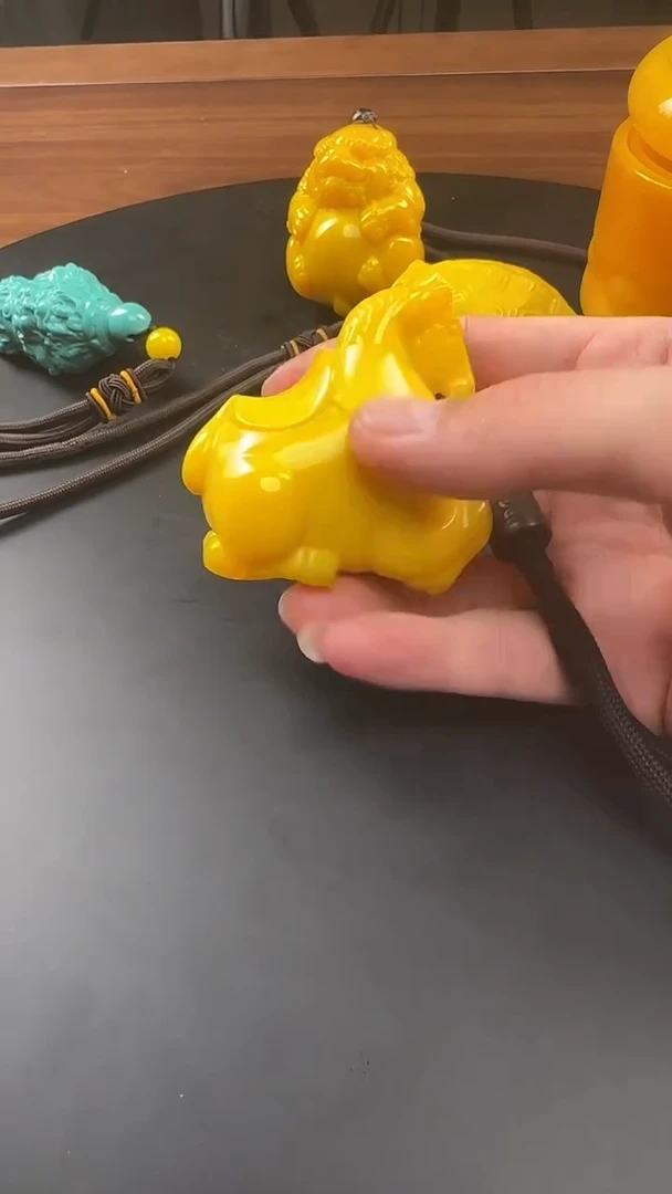 手工艺品琉璃琉璃唐马手把件（微瑕处理）