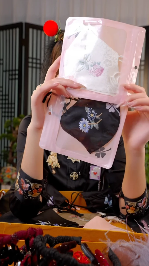 刺绣旦*非遗苏绣绒花手工饰品