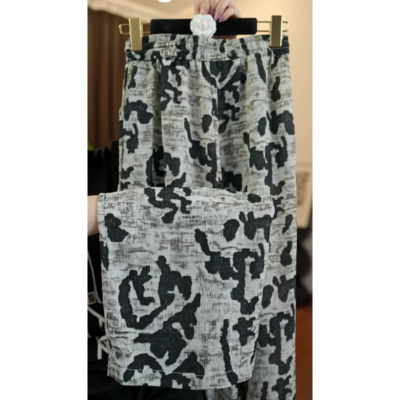 K28 新款缎面宽松休闲百搭阔腿裤-宋宋