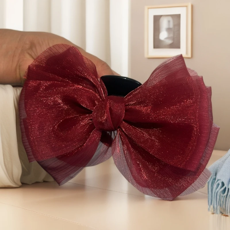 2025年最新款小香风复古/宫廷日韩抓夹女发夹气质甜美欧若精灵风