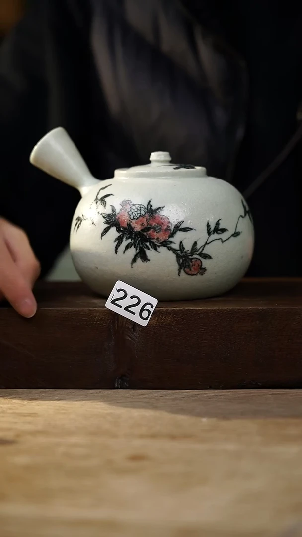 瓷片设计师手作！！！落单福利系列！！侧把壶