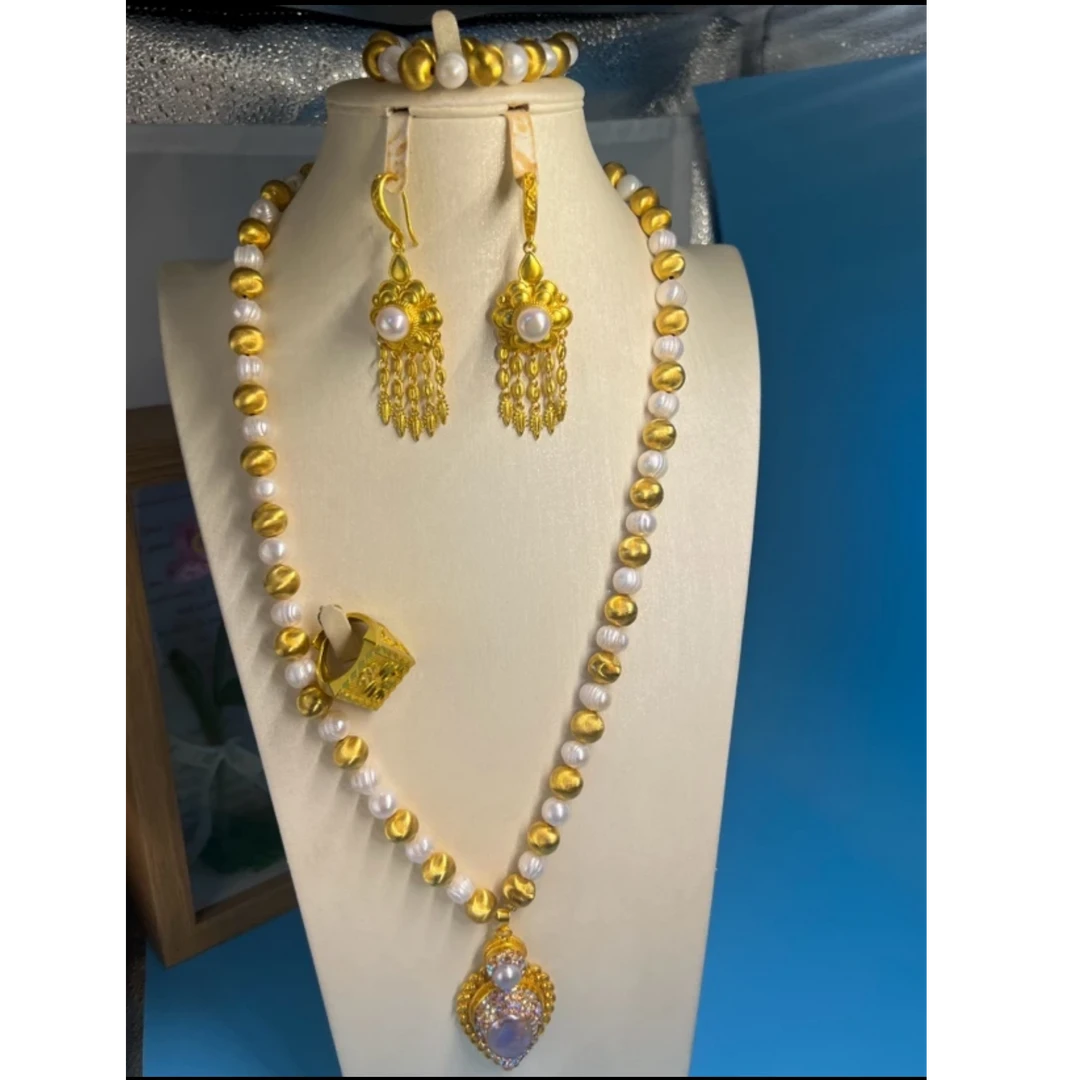 铜合金贝壳项链 铜合金项链 真marwayit里面添加nipal气质四件套