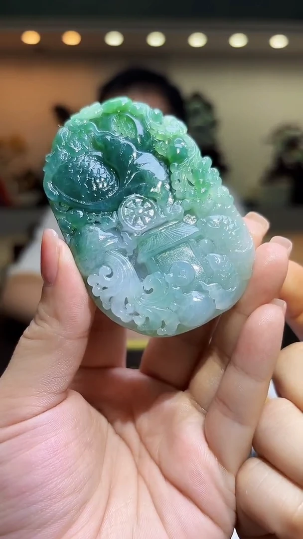 定制翡翠未镶嵌28/0627/C/发其一件/龙鱼