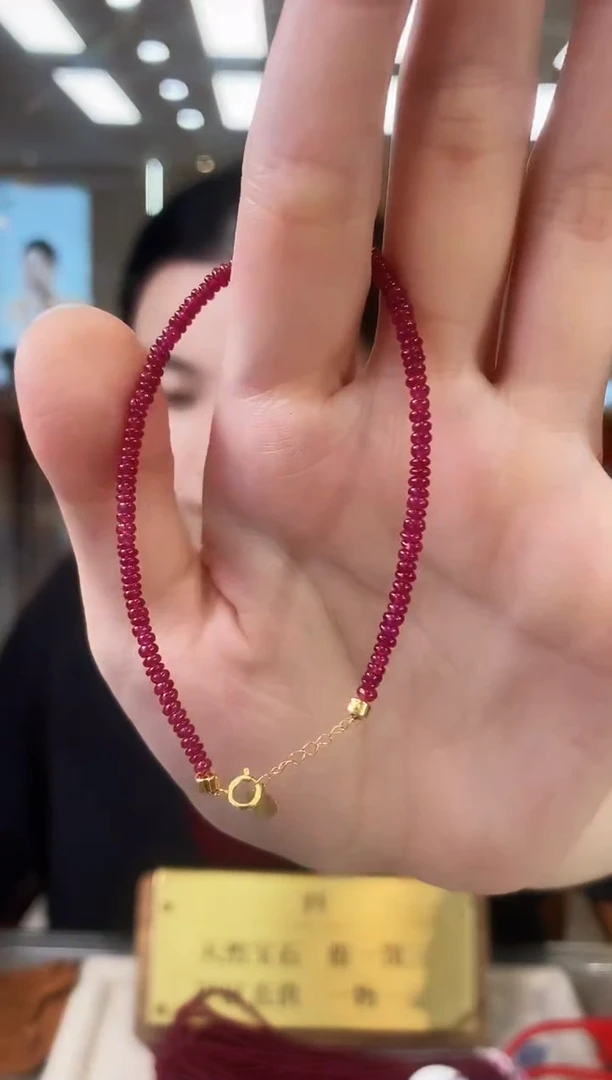 18K金镶嵌手链红宝石03