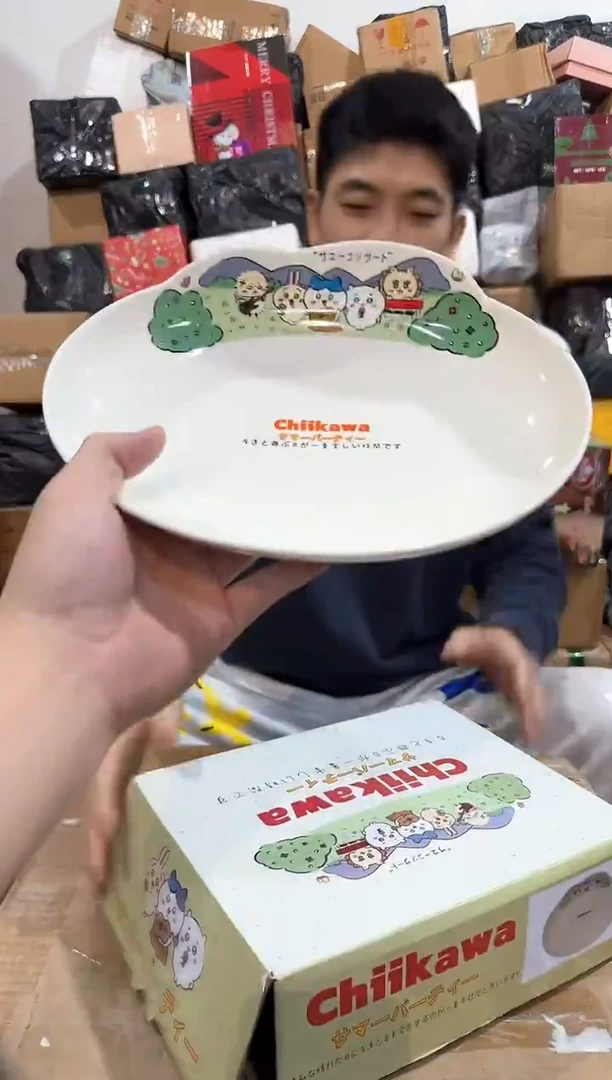 瓷片原盒次卡蛙餐盘
