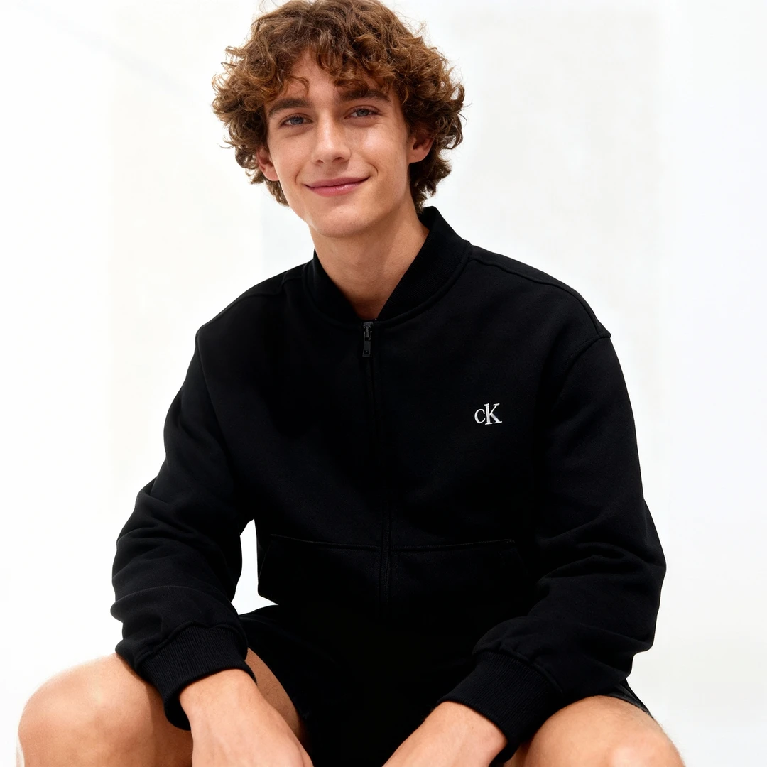 Calvin Klein/卡尔文·克雷恩开衫夹克棒球领外套男女卫衣香港直邮