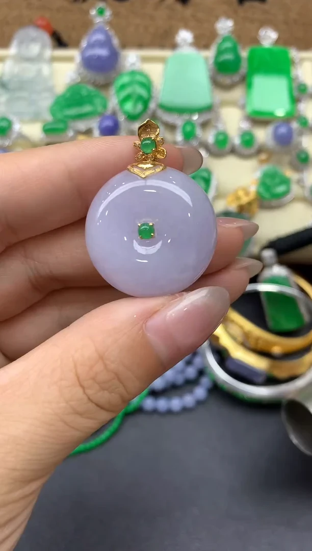 【闪购商品】翡翠颈饰18K金镶嵌179-中国好珍宝