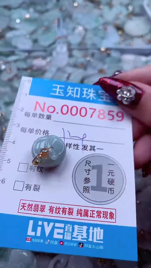 吊坠(不含链)未镶嵌翡翠7859