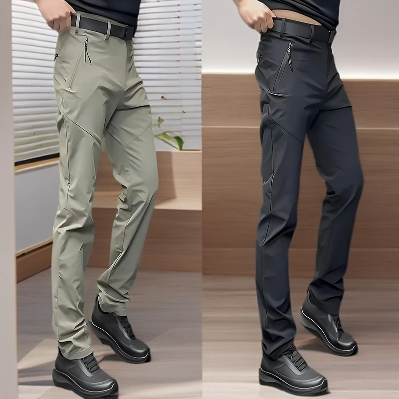 男士户外修身冲锋裤新款秋冬潮流直筒时尚运动裤长裤21休闲裤男裤
