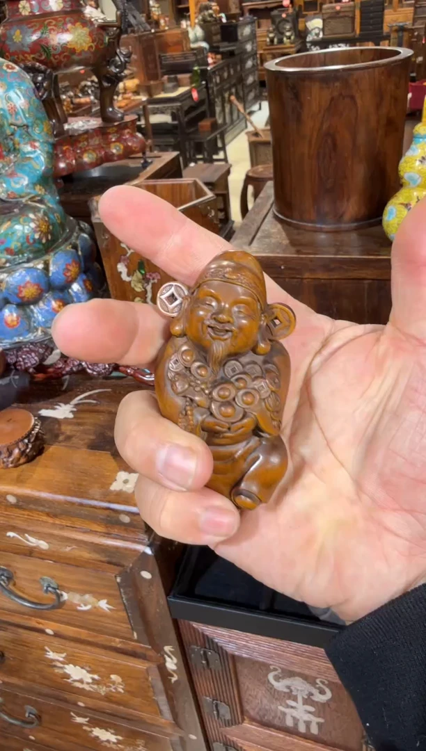 木木头款黄杨木财神68.。。88888