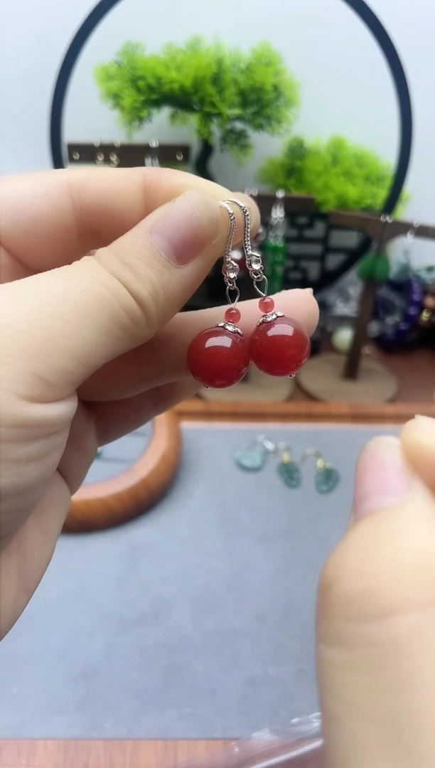 未镶嵌南红玛瑙耳饰828000