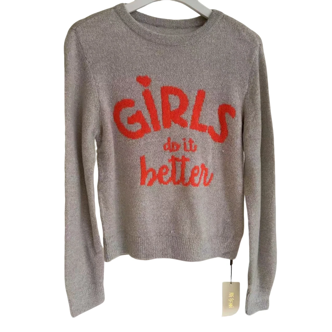 260字母毛衣女春季复古宽松针织毛衫