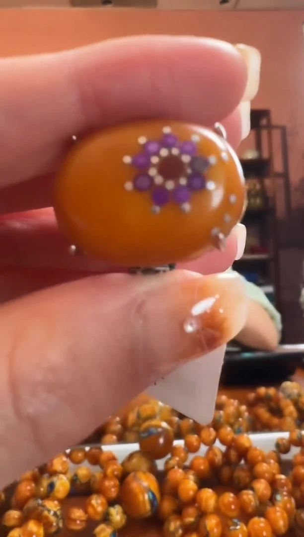 银S925镶嵌颈饰蜜蜡9087天然蜜蜡珠宝奇石假一罚十