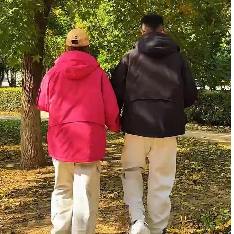 2024冬情侣款羽绒衣防风保暖休闲羽绒服男女同款户外防风时尚潮流