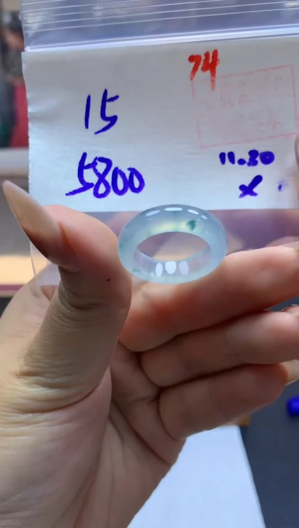 未镶嵌定制翡翠戒圈#5800元-毛货需精细抛光