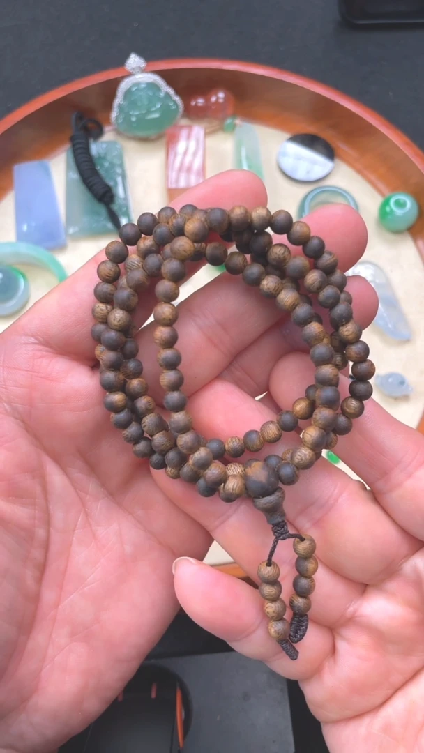 手串沉香5mm108多圈圆珠沉香手串/杜