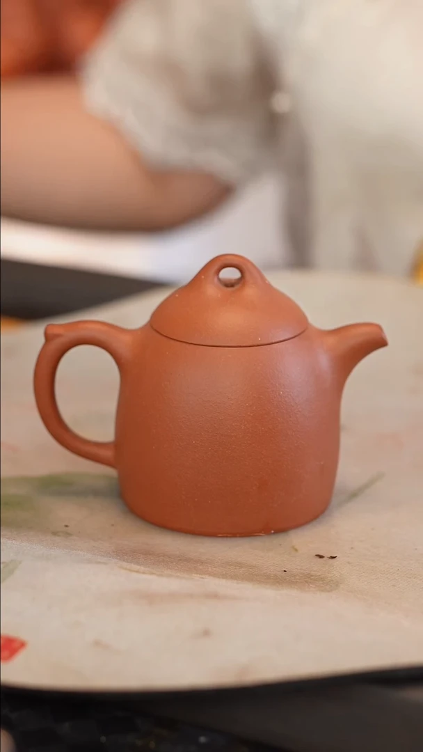 茶壶紫砂秦权 半手工 红清水 220cc