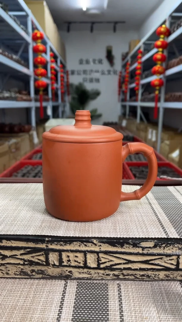 【闪购商品】紫砂茶杯清水泥小竹节杯泡沫装