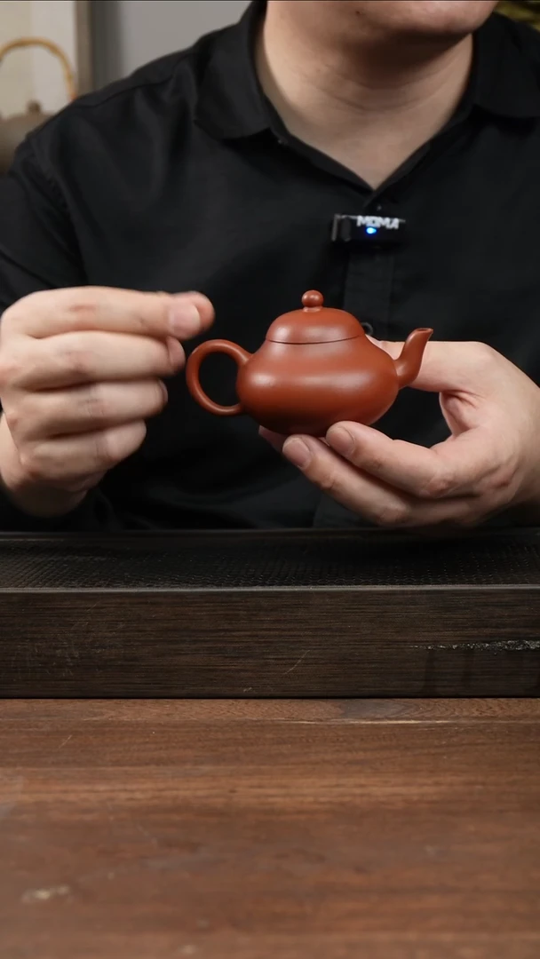 茶杯紫砂动**咣朱泥梨形      130CC