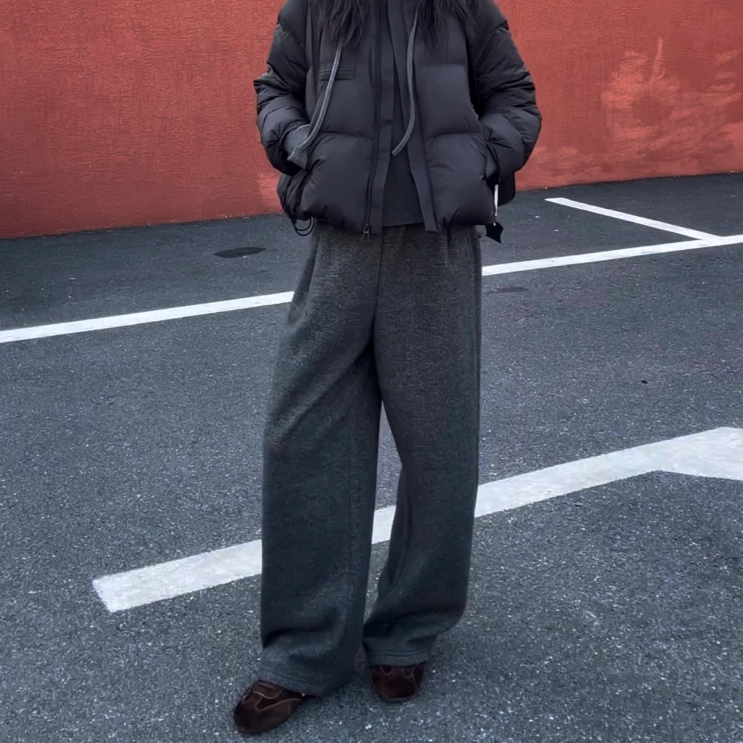 慵懒风时尚套装针织西装时尚韩版韩系风休闲风裤子