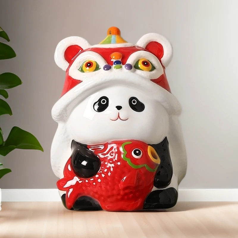 【招财熊猫】家居创意新中式发财熊猫存钱罐