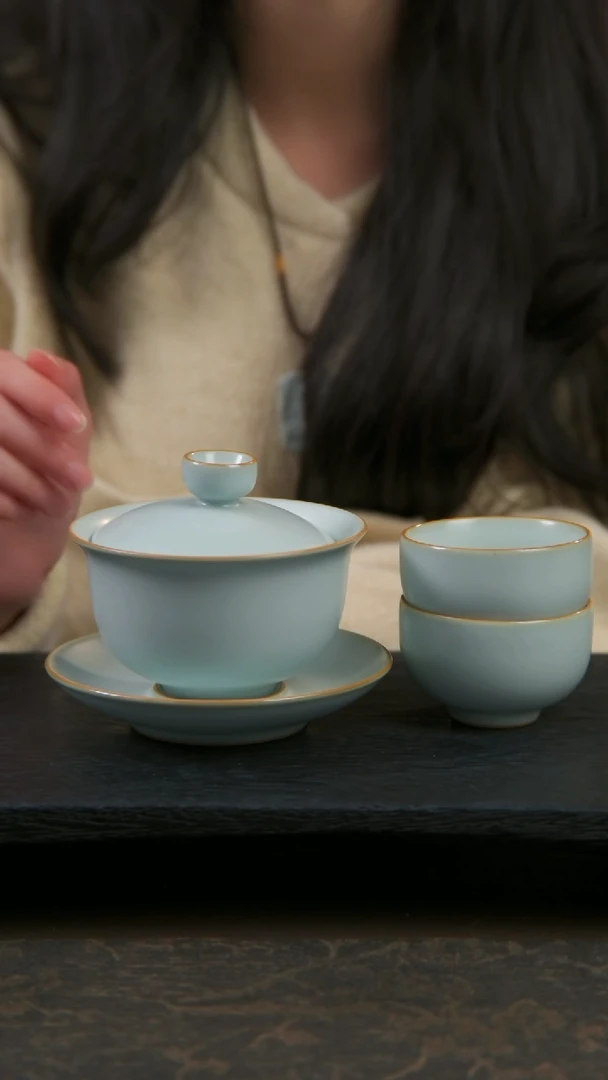 【闪购商品】杯随缘温文套装（开片不开片可选，默认开片）