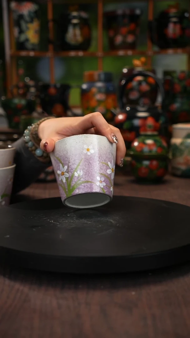 油画 手绘釉下彩