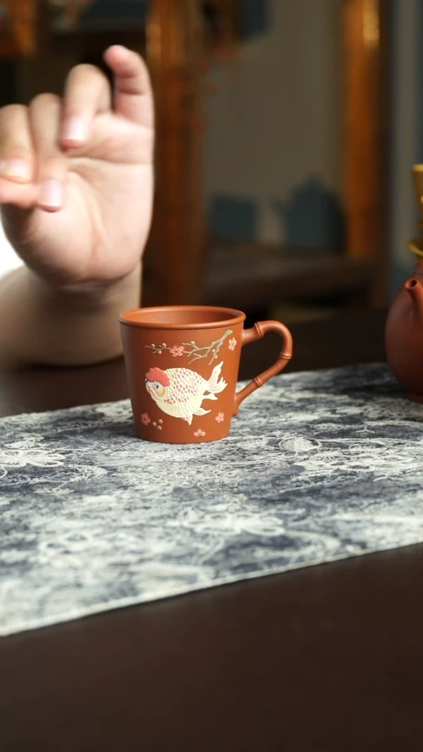 茶杯紫砂23号宜兴紫砂原矿作品100毫升