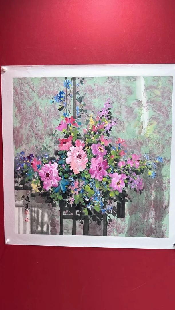 国画高维亮老师斗方