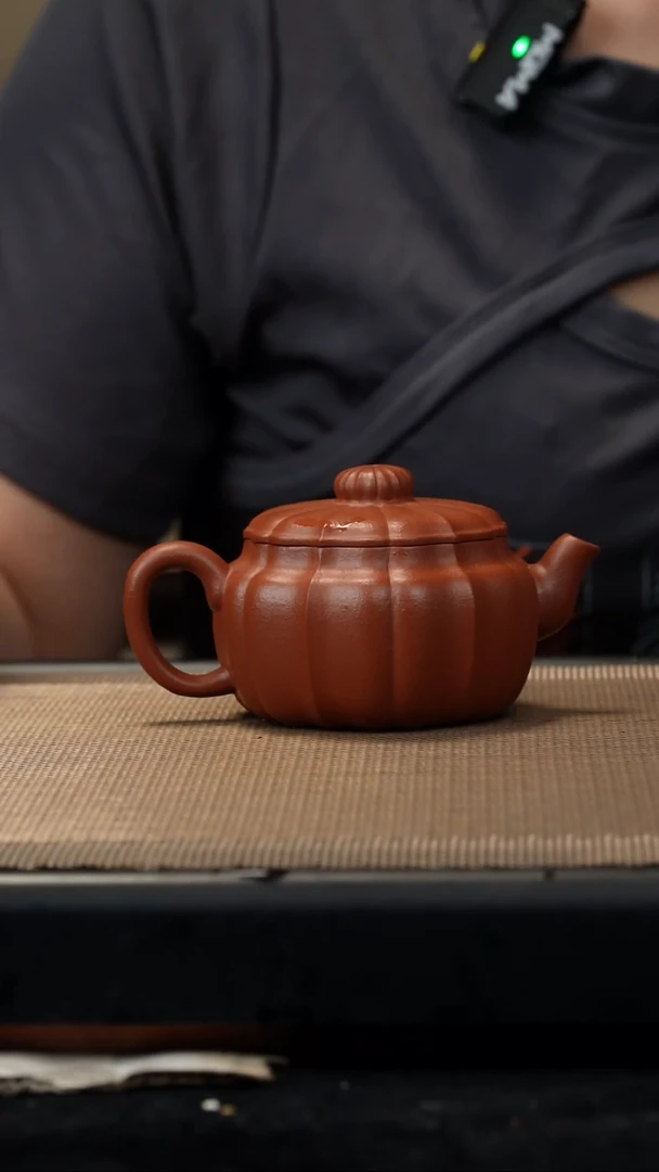 茶壶紫砂生砂朱泥筋纹和韵150cc