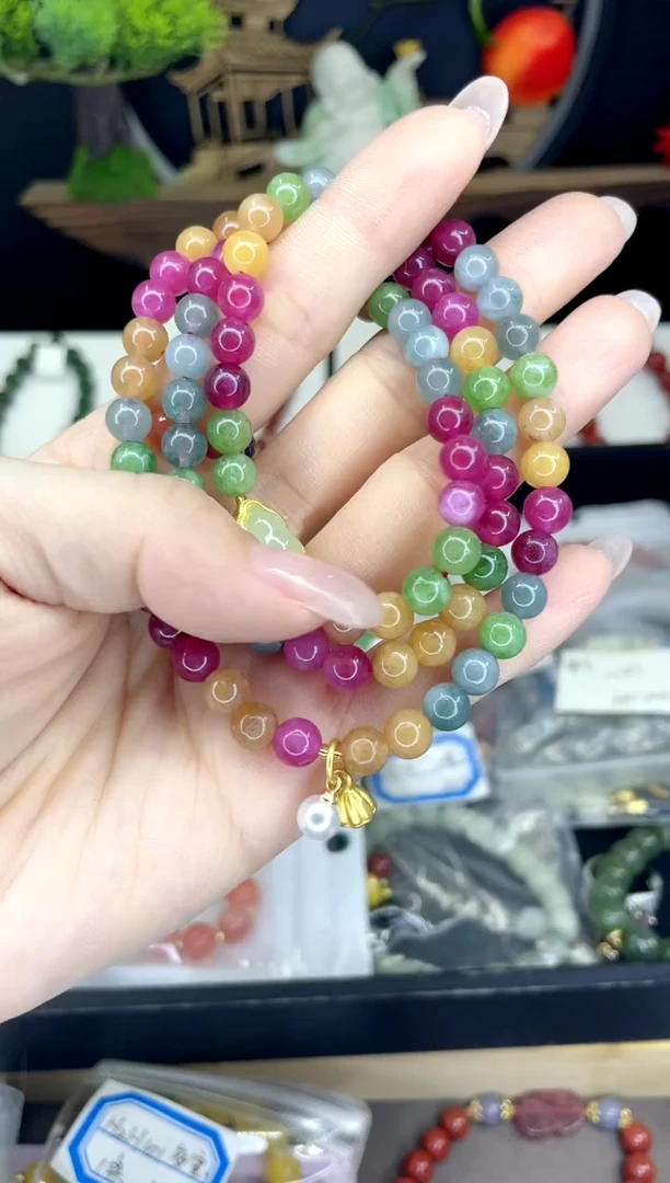 【闪购商品】碧玺手链银S925镶嵌碧玺手链