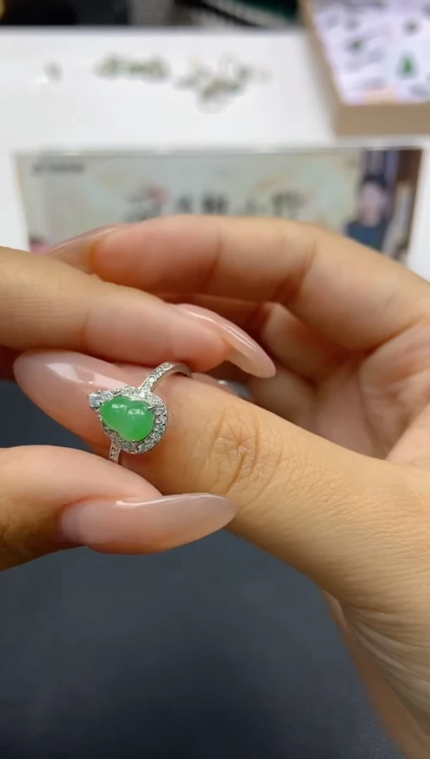 【闪购商品】翡翠戒指未镶嵌天然翡翠A货63