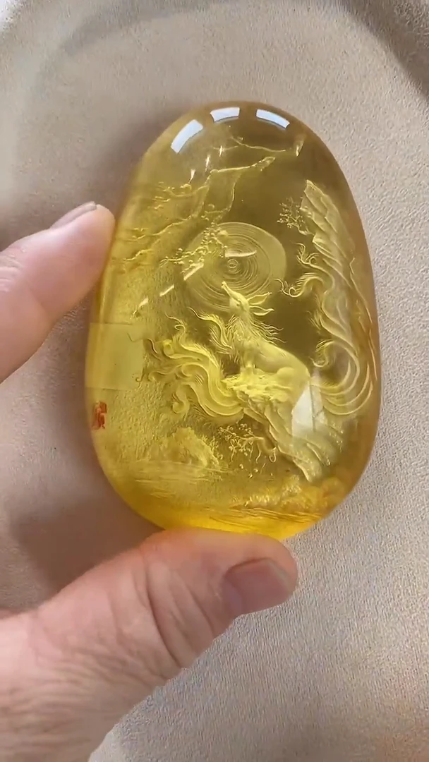 琥珀颈饰未镶嵌吊坠