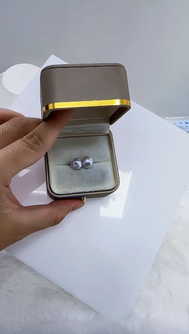 银S925镶嵌淡水珍珠DA巴洛克珍珠耳饰  y155