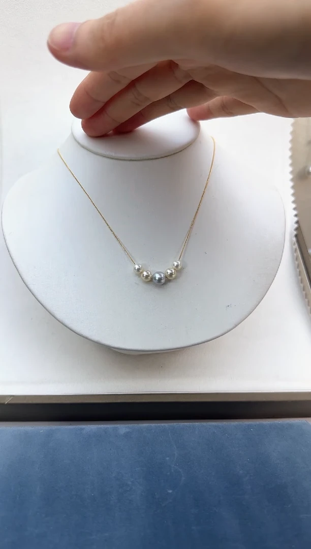 【闪购商品】海水珍珠颈饰18K金镶嵌6-8