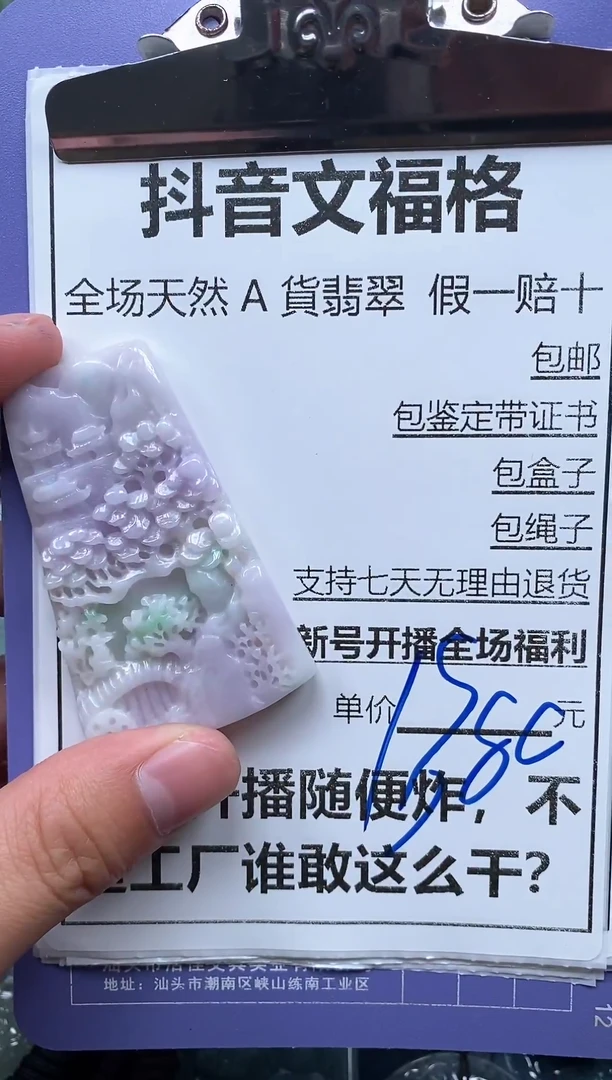 翡翠未镶嵌颈饰 天然A货翡翠招财玉一物一拍