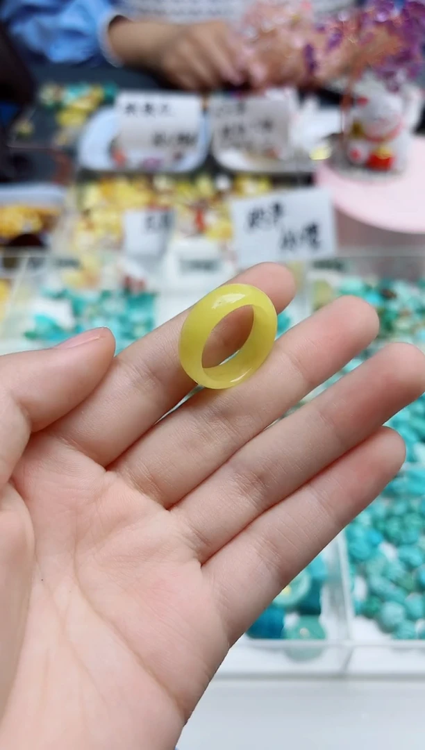 未镶嵌琥珀裸石蜜蜡17#指环*1 YX