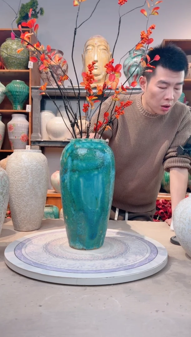 瓶陶瓷花瓶  无花 草原映像 大号