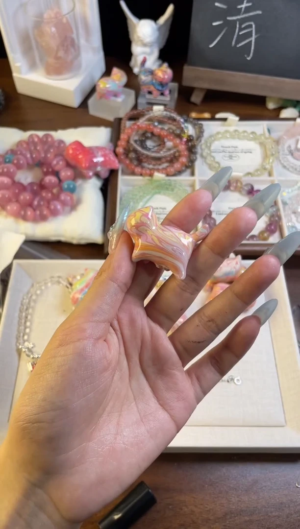 水晶手链未镶嵌大漆猫45号