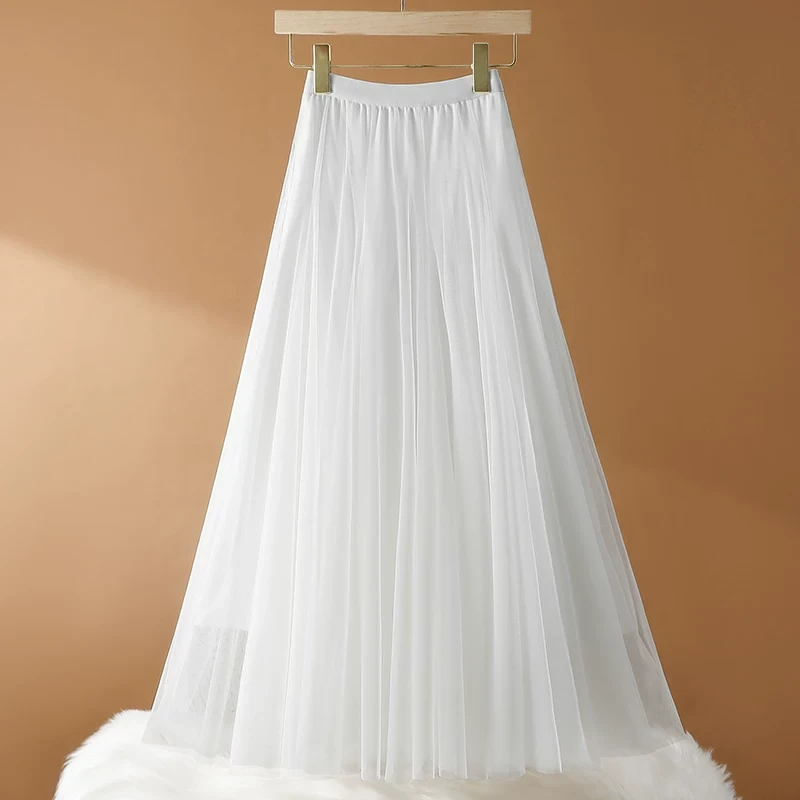 720度大摆网纱裙女显瘦跳舞裙2025新款纱裙半身裙广场舞演出裙子