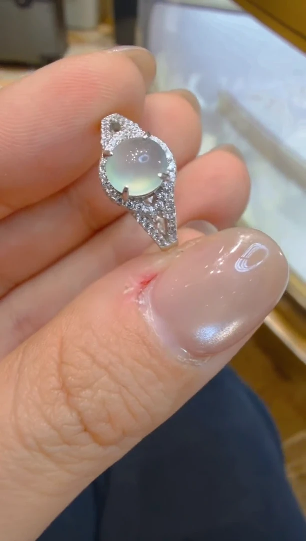 银S925镶嵌戒指翡翠多样性团购发一件