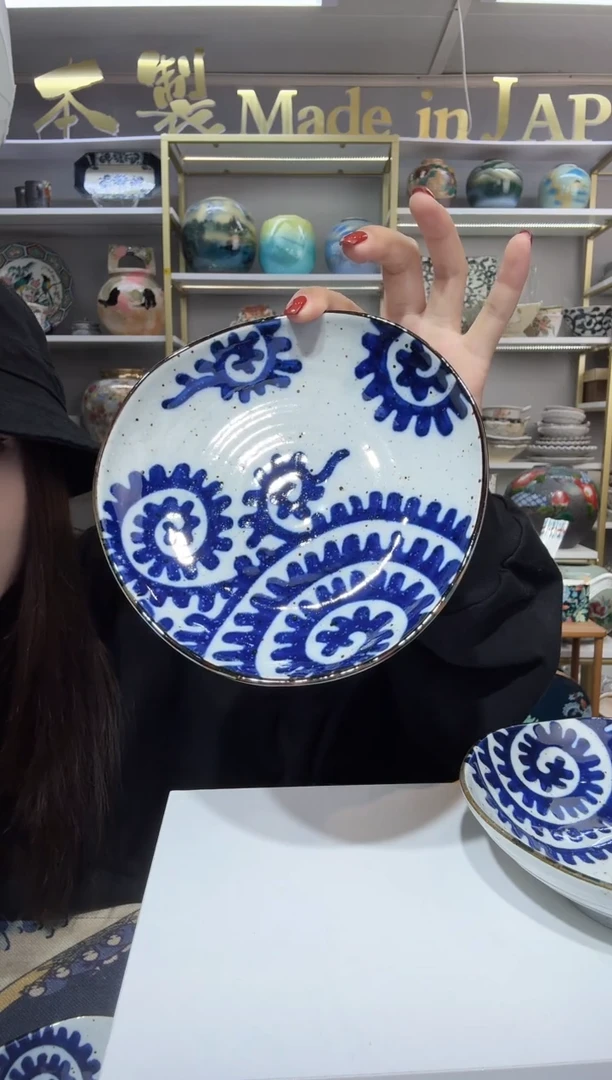 陶瓷太唐草三角盘16.5cm两支