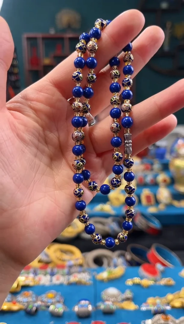 非遗景泰蓝项链 0.6 宝蓝