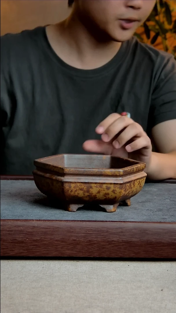 紫砂花盆15.5*14*5内径紫砂花盆