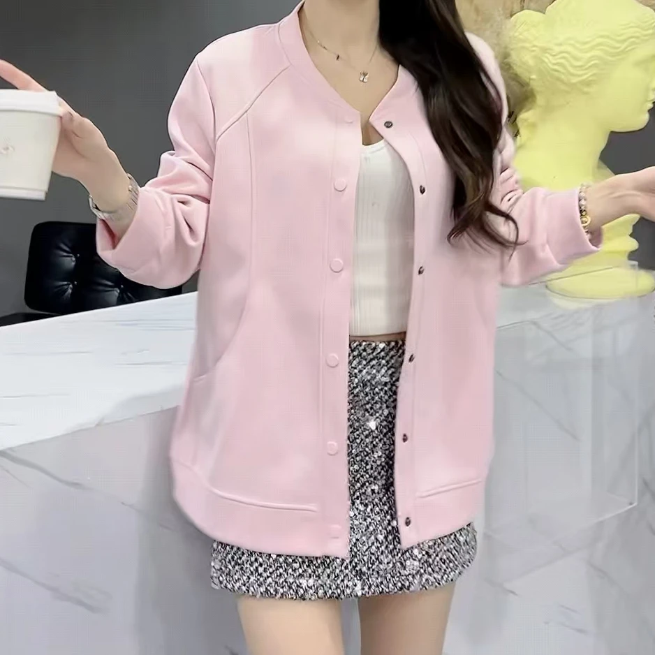 春季新款大码宽松休闲百搭棒球服外套