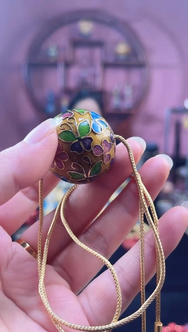 非遗 景泰蓝3.0大珠 银蓝金色