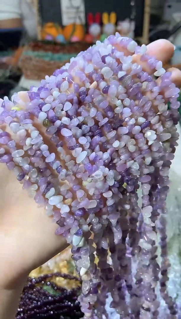 水晶珠宝半成品未镶嵌小紫丁香